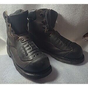 Worx By Red Wing Shoes ASTM F2413-11 Steel Toe Brown Leather sise 12WW